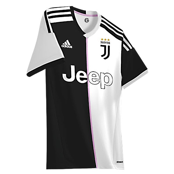 Tailandia Camiseta Juventus 1ª 2019-2020 Blanco Negro